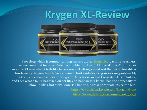 Krygen XL - May Improve Physical Perfomance
