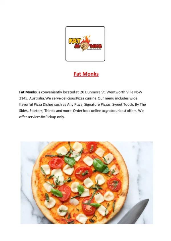 15% Off - Fat Monks-Wentworthville - Order Food Online