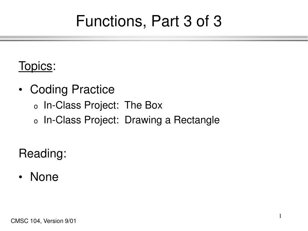 functions part 3 of 3