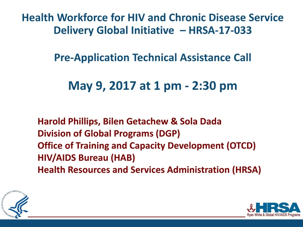 health workforce for hiv and chronic disease
