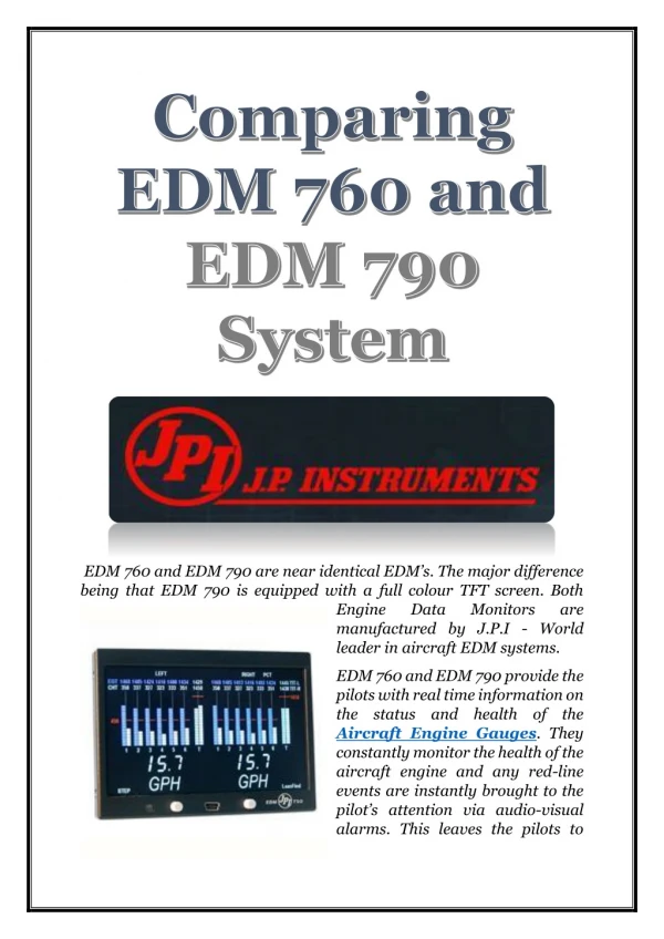 Comparing EDM 760 and EDM 790 System