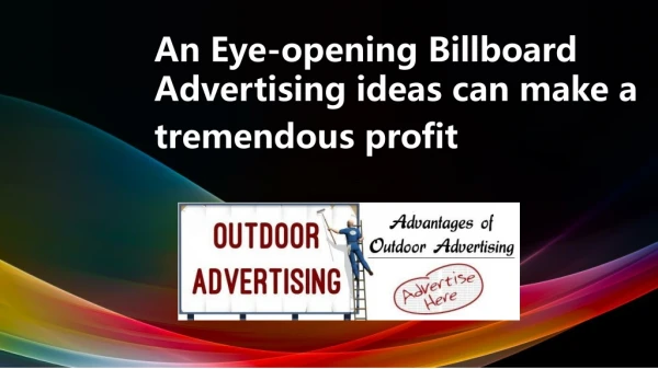 An Eye-opening Billboard Advertising ideas