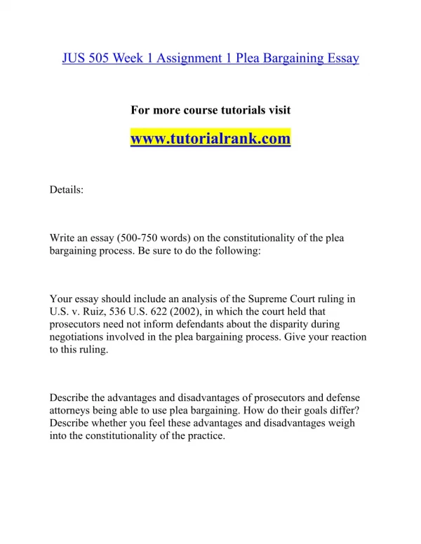 JUS 505 Effective Communication - tutorialrank.com