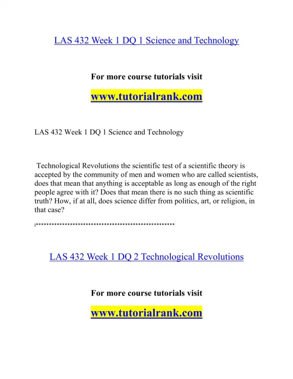 las 432 week 1 dq 1 science and technology