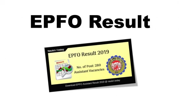 EPFO Result 2019 epfoindia.gov.in LDCE, Assistant Cut off Marks & Merit