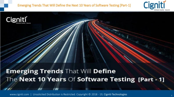 Emerging Trends That Will Define the Next 10 Years of Software Testing [Part-1]