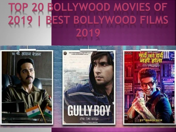 Top 20 Bollywood Movies of 2019 | Best Bollywood Films 2019