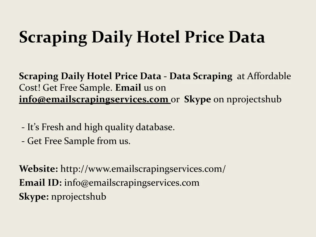 scraping daily hotel price data