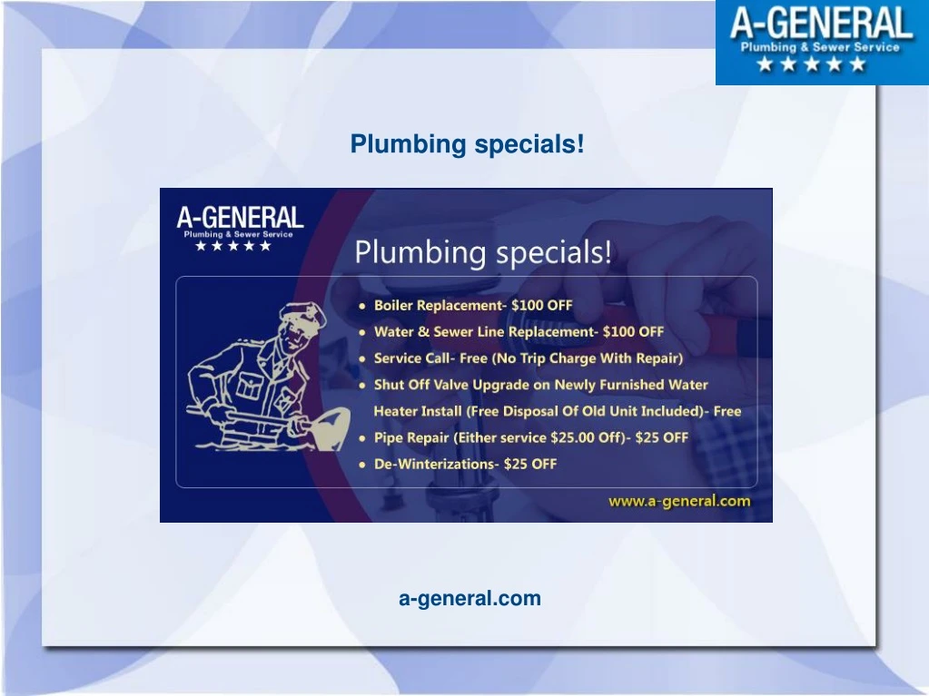 plumbing specials
