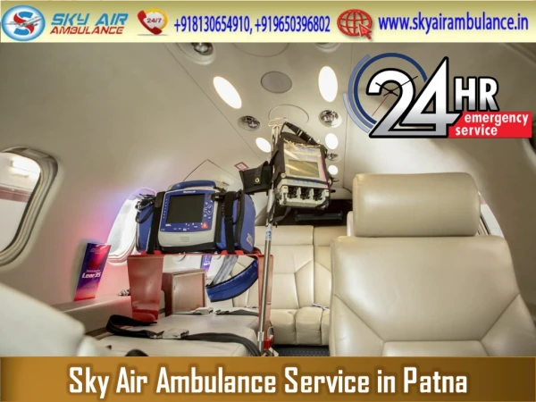 Take Benefit of Sky Air Ambulance from Patna at the Lowest Charge