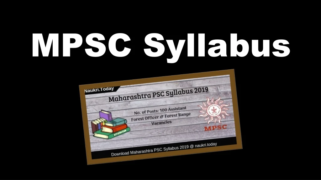 mpsc syllabus