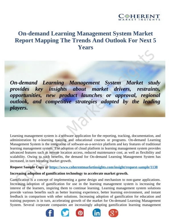 On-demand Learning Management System Market Comprehensive Analysis on Upcoming Opportunities