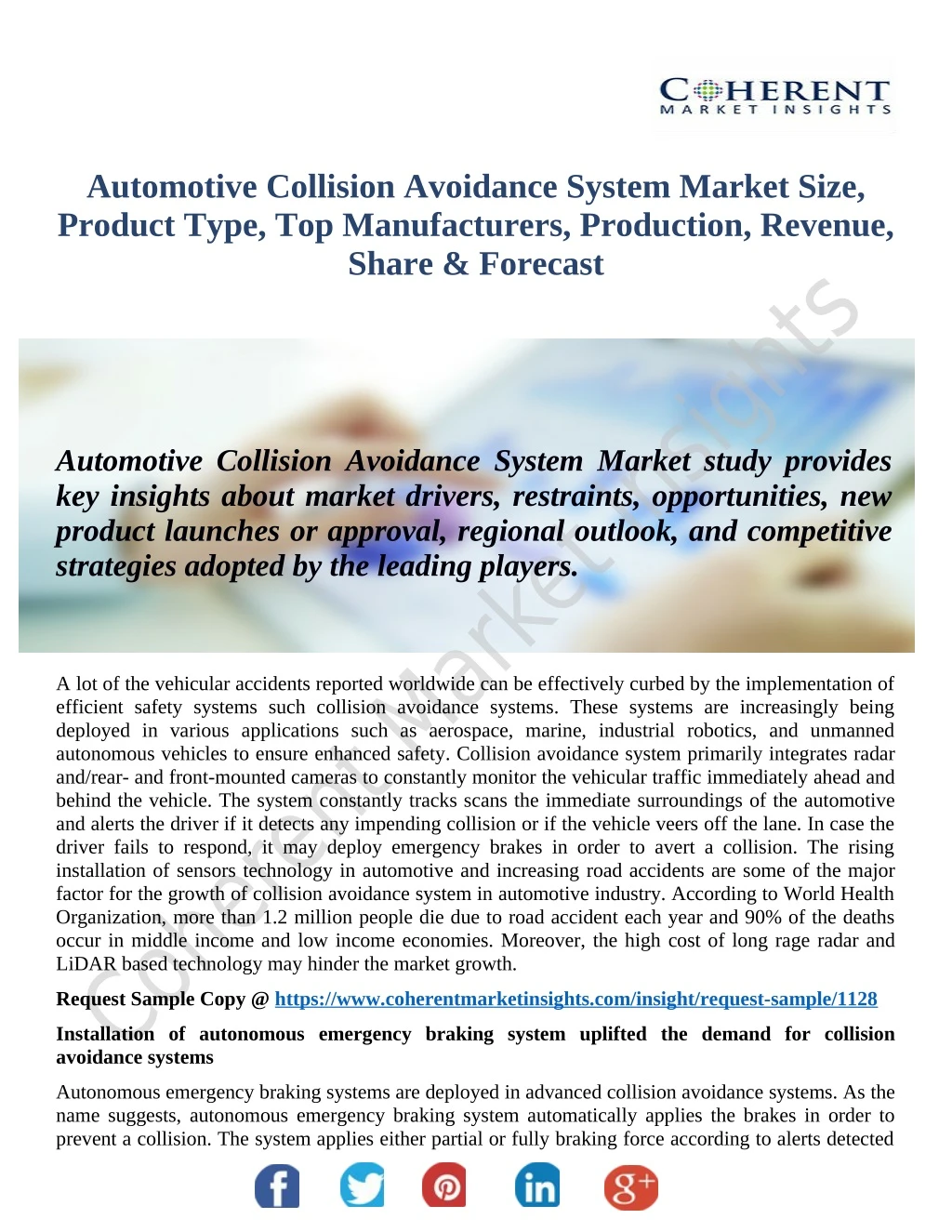 automotive collision avoidance system market size