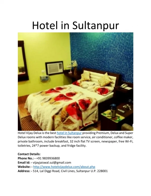 Hotel in Sultanpur