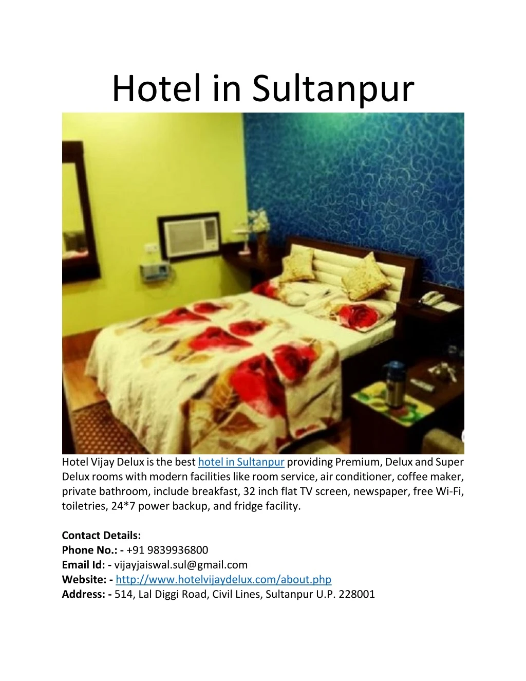 hotel in sultanpur