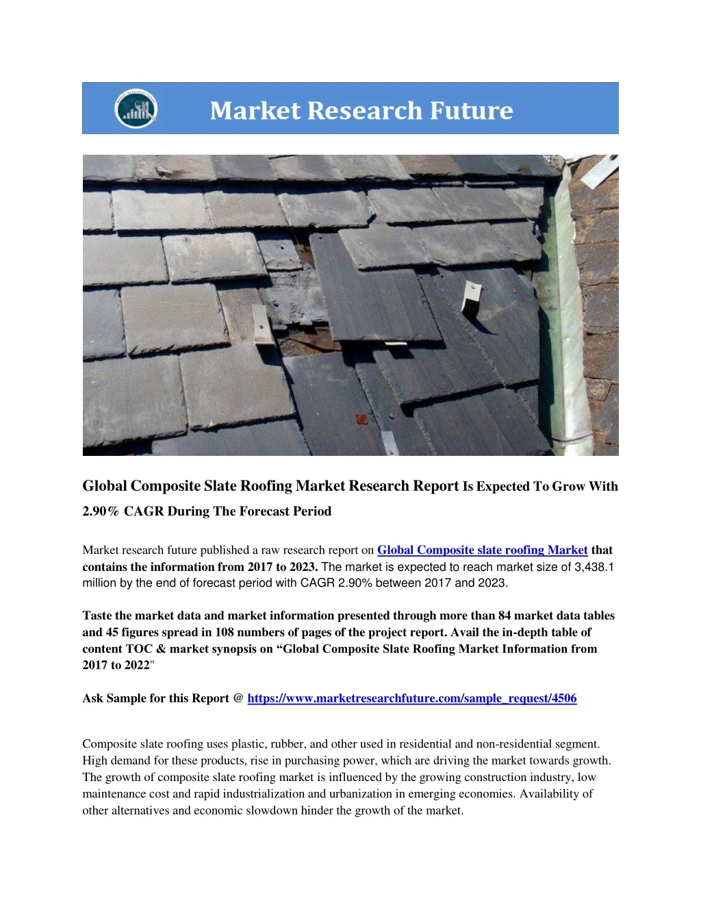 global composite slate roofing market research