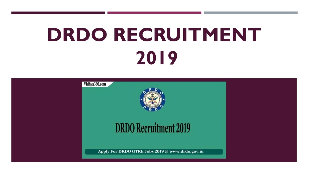 drdo recruitment 2019