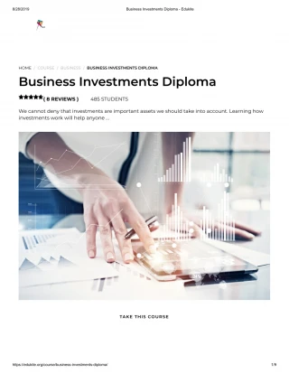 Business Investments Diploma - Edukite - slide 1