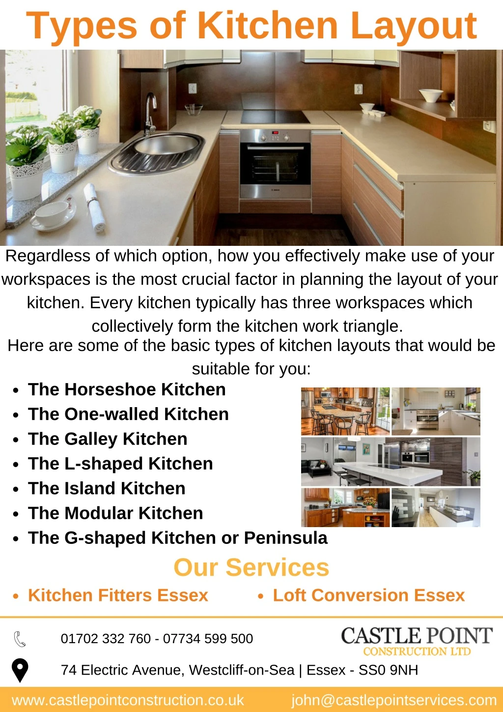 types of kitchen layout