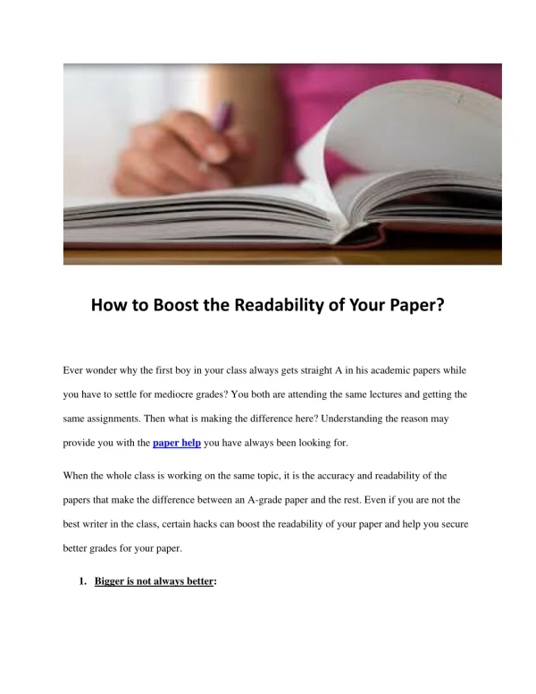 How to Boost the Readability of Your Paper?