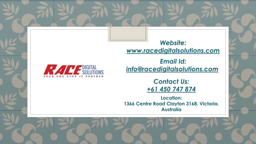 website www racedigitalsolutions com