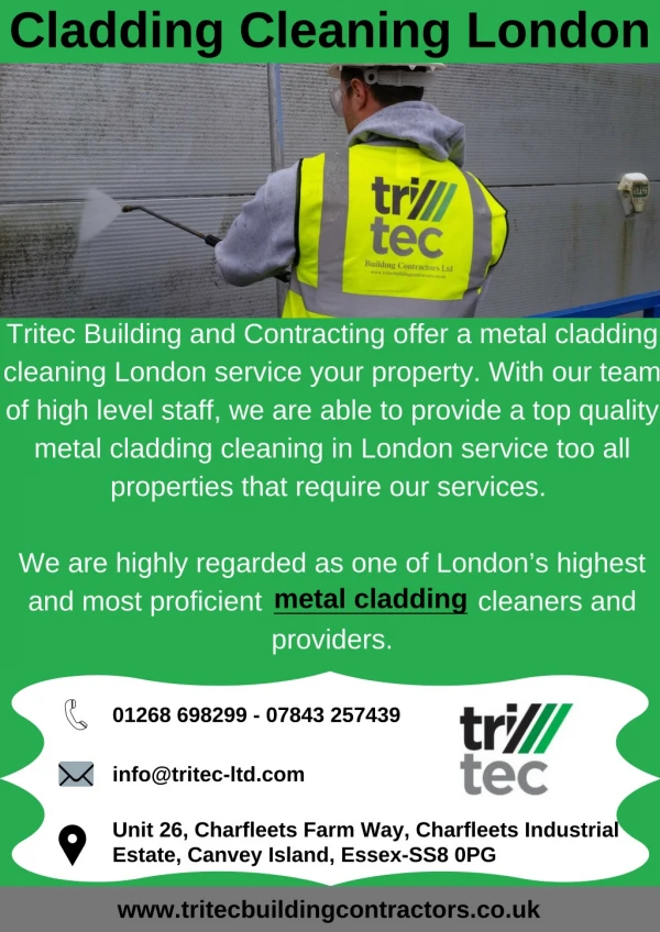 Cladding Cleaning London