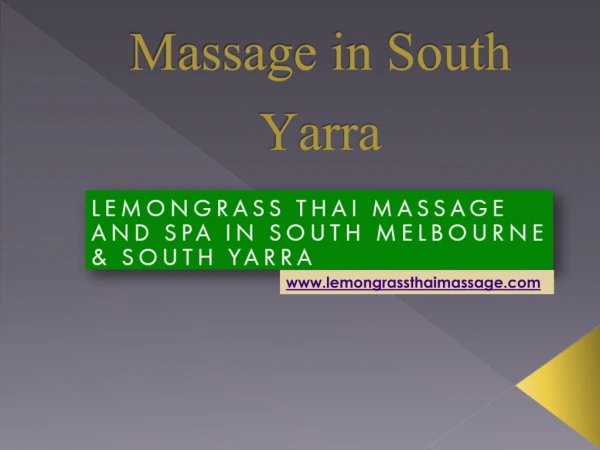 Massage in South Yarra