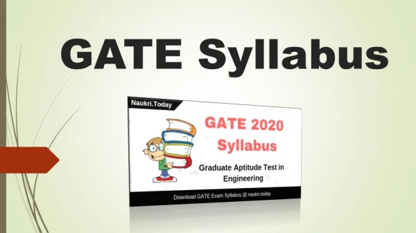 GATE Syllabus 2020 PDF | Section Wise Exam Pattern GATE 2020 Here