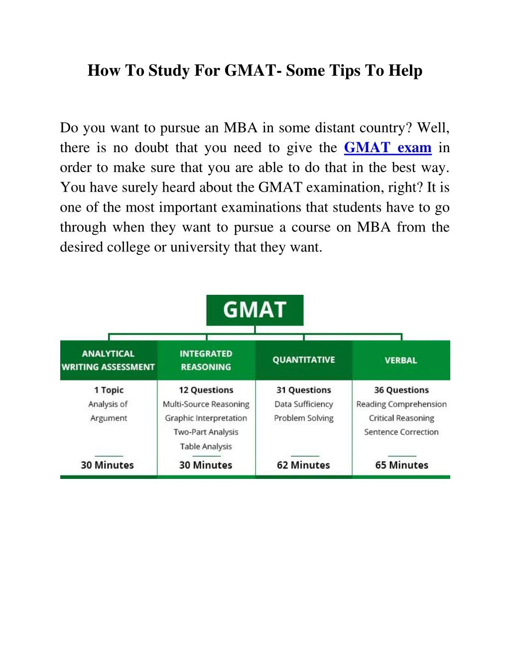 how to study for gmat some tips to help
