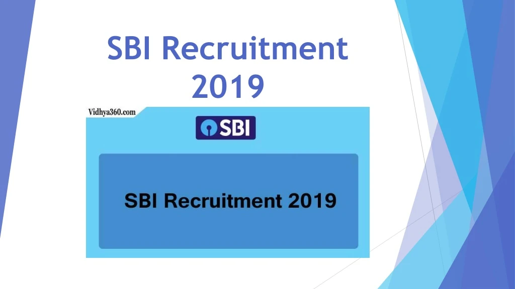 sbi recruitment 2019
