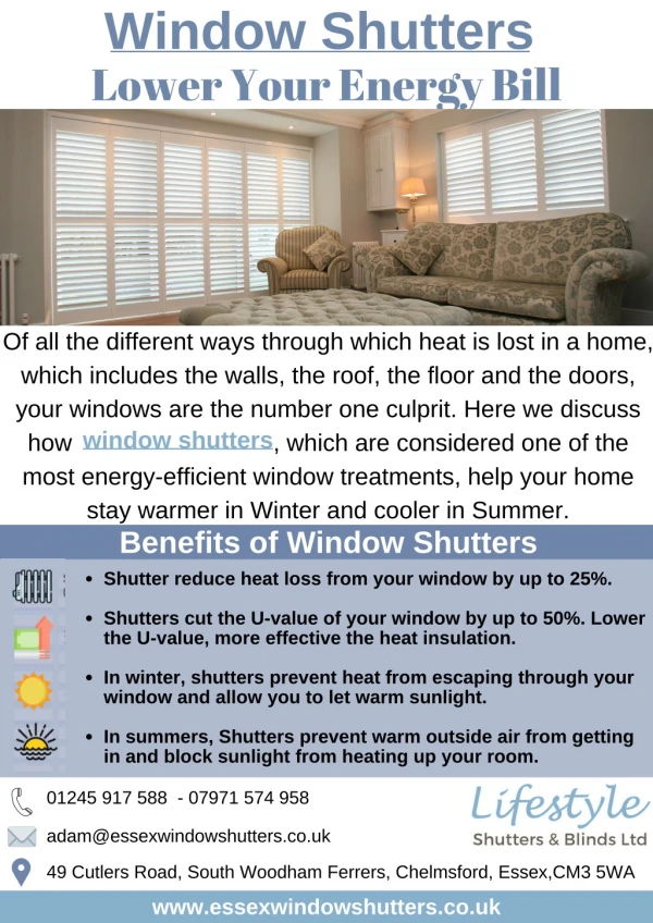 How Window Shutters Lower Your Energy Bill