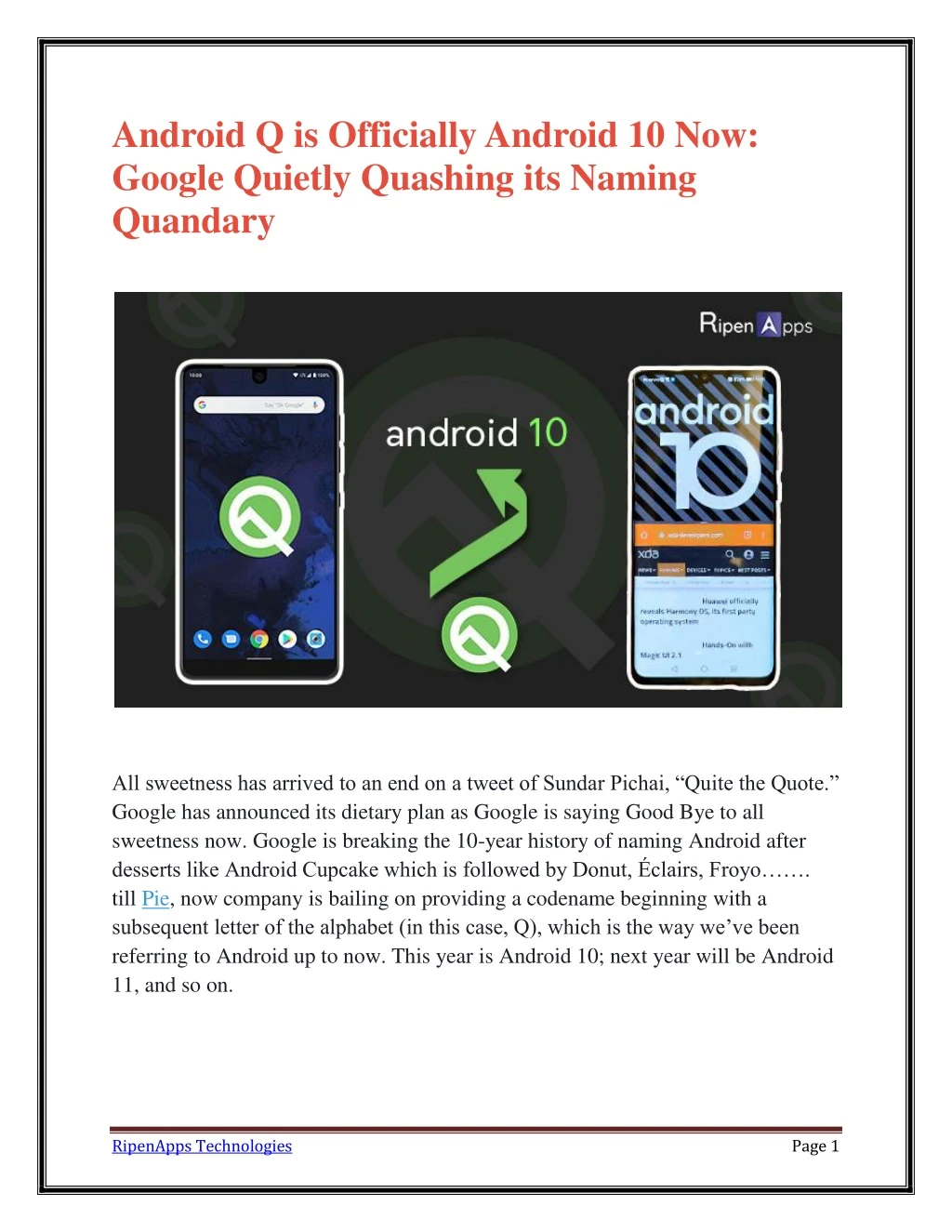 android q is officially android 10 now google