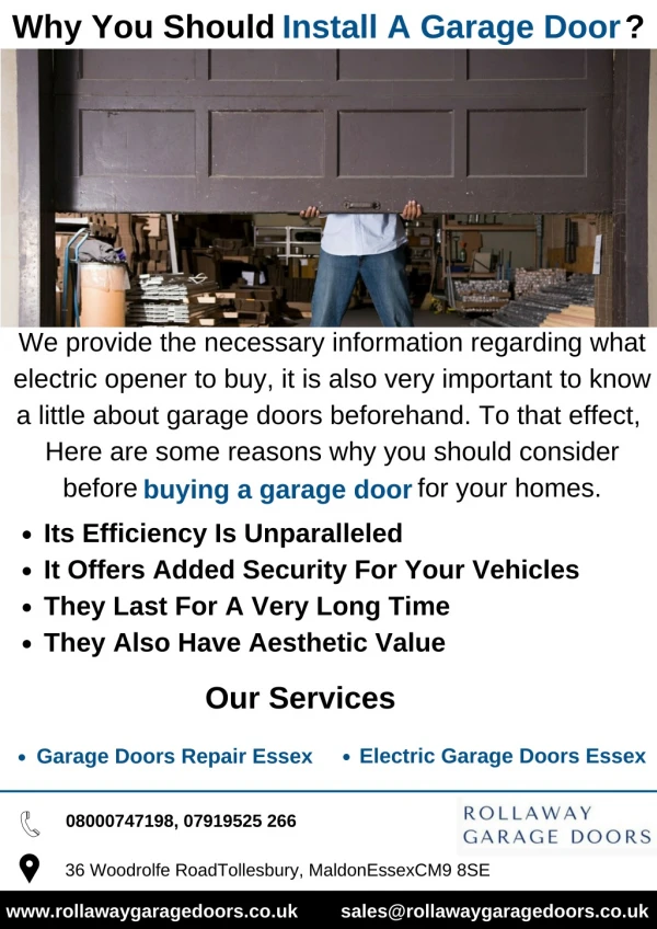 Why You Should Install A Garage Door