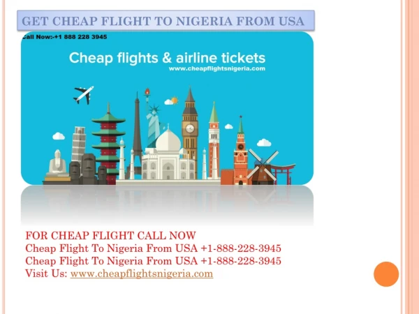 Get Cheap Flight To Nigeria From USA
