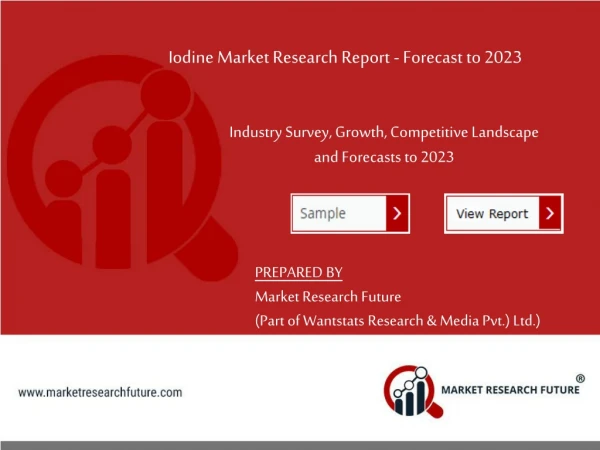 Iodine Market Industry Sales, Supply and Consumption Analysis and Forecasts to 2023