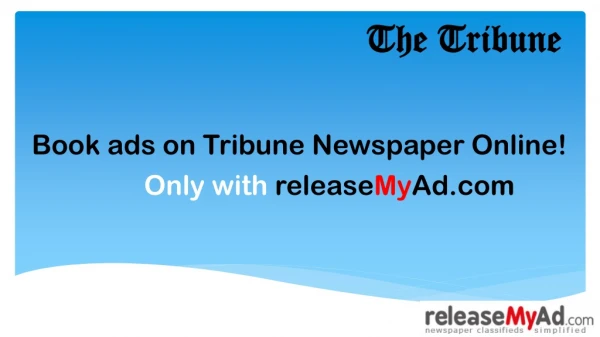 The Tribune Newspaper Advertisement