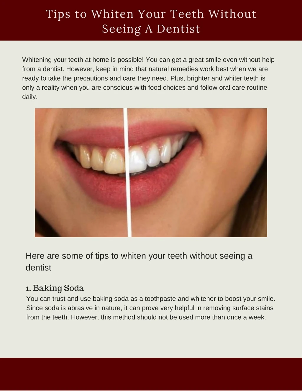 tips to whiten your teeth without seeing a dentist