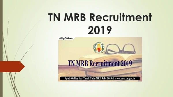 TN MRB Recruitment 2019 | MRB TN 2340 Assistant Professor Jobs