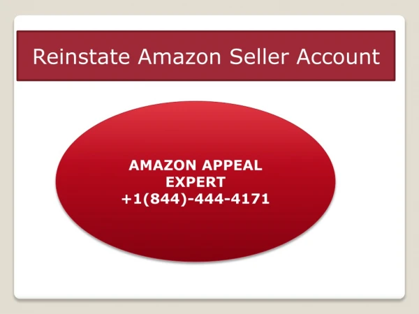 Just Call Us 844.444.4171 To get Amazon Account Reinstated