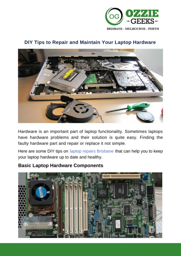 DIY Tips to Repair and Maintain Your Laptop Hardware