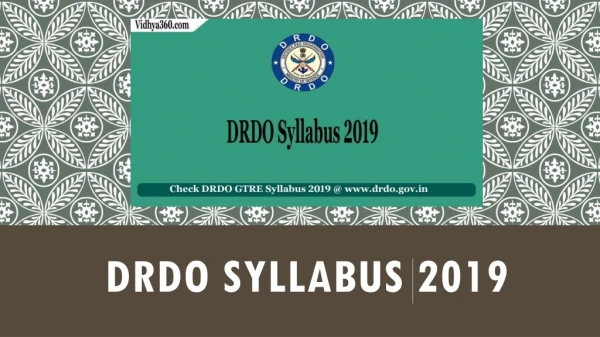 DRDO Syllabus 2019 Pdf, Apprentice Trainee Exam Guide