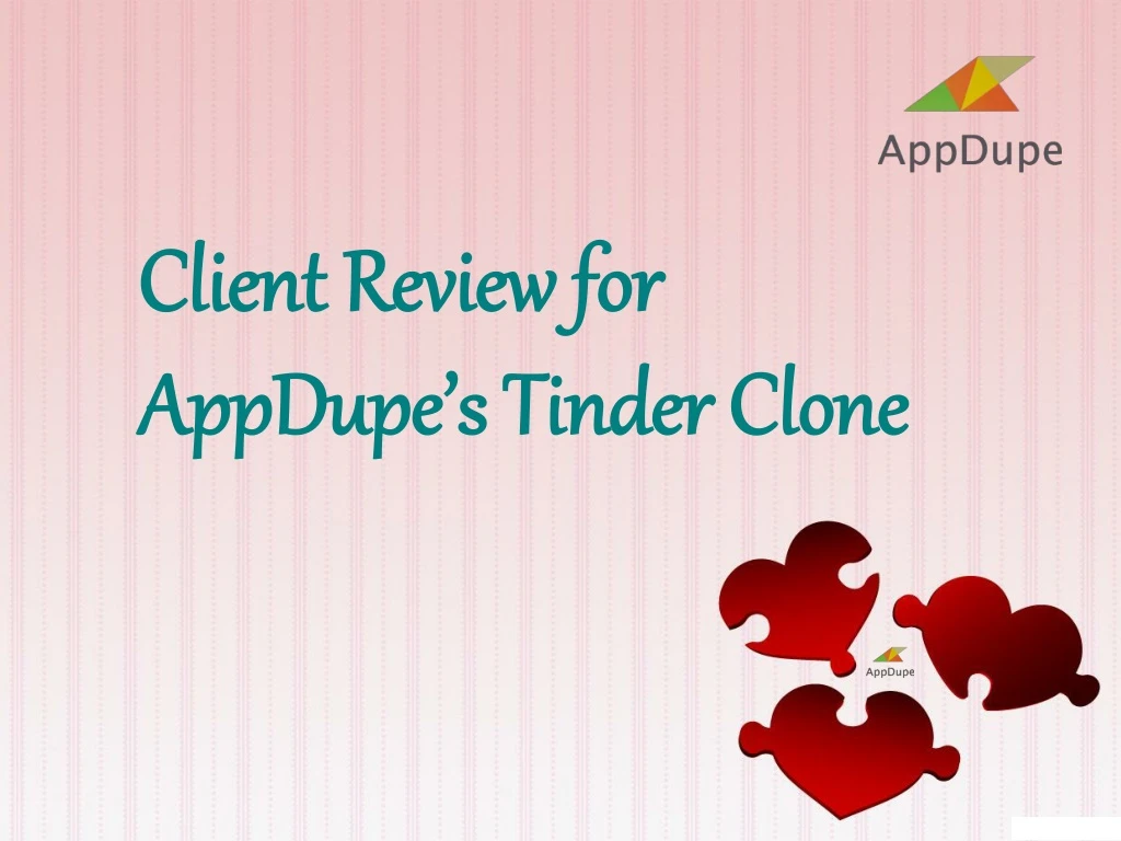 client review for appdupe s tinder clone