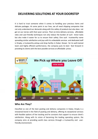 Amazing Special Courier Services in Dubai - slide 1