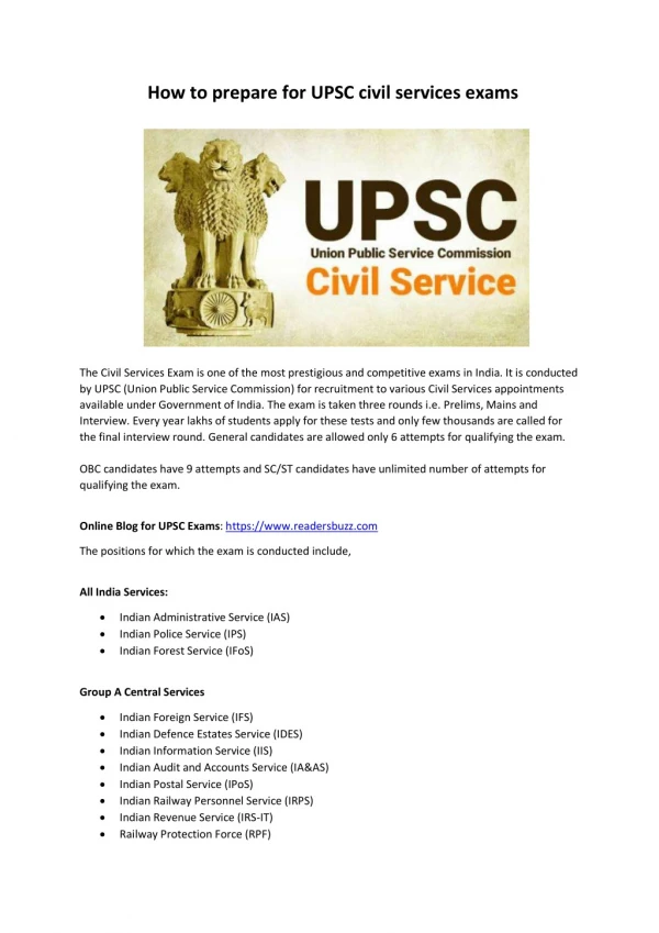 How to prepare for UPSC Civil Services Exams