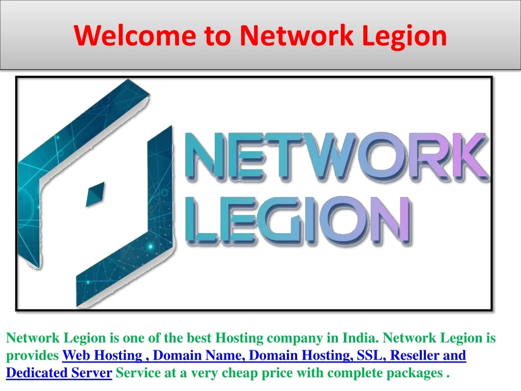 welcome to network legion