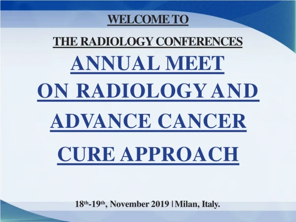 Radiology Conference 2019 | Registration