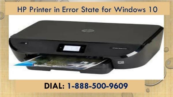 1-888-500-9609 Fix HP Printer in Error State for Windows 10
