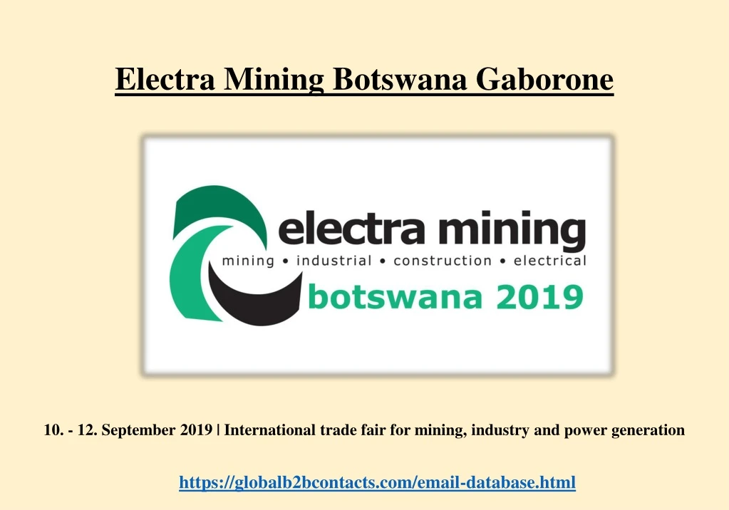 electra mining botswana gaborone