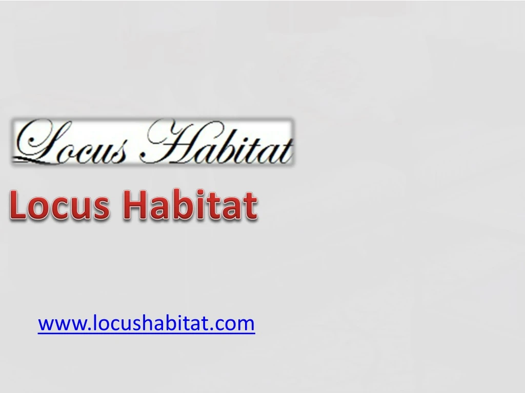 locus habitat