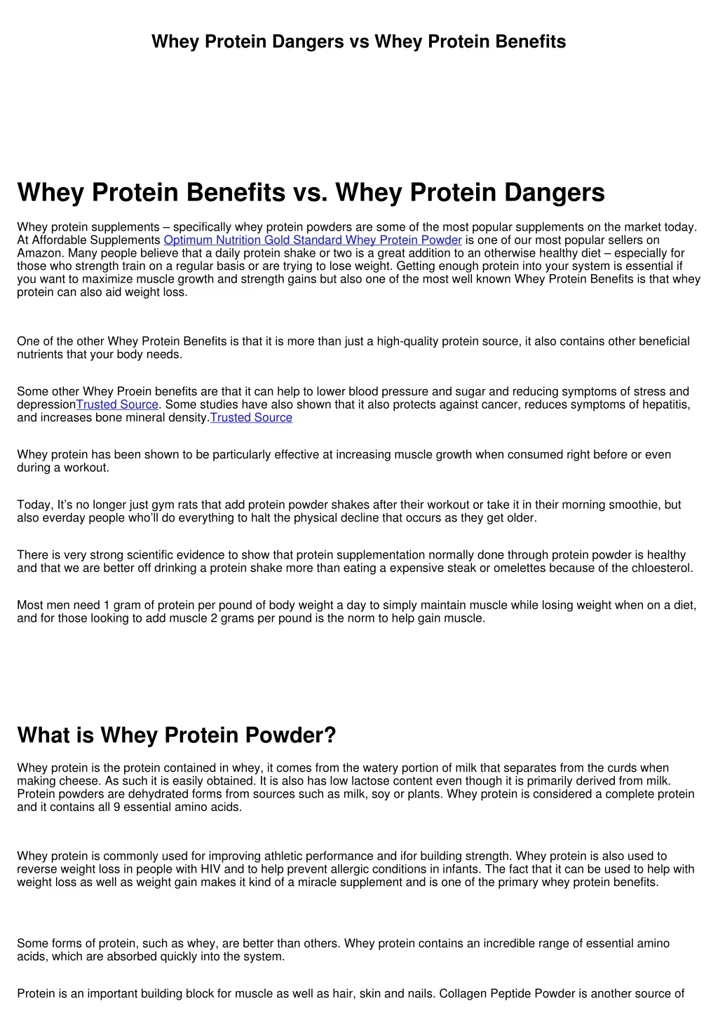 whey protein dangers vs whey protein benefits